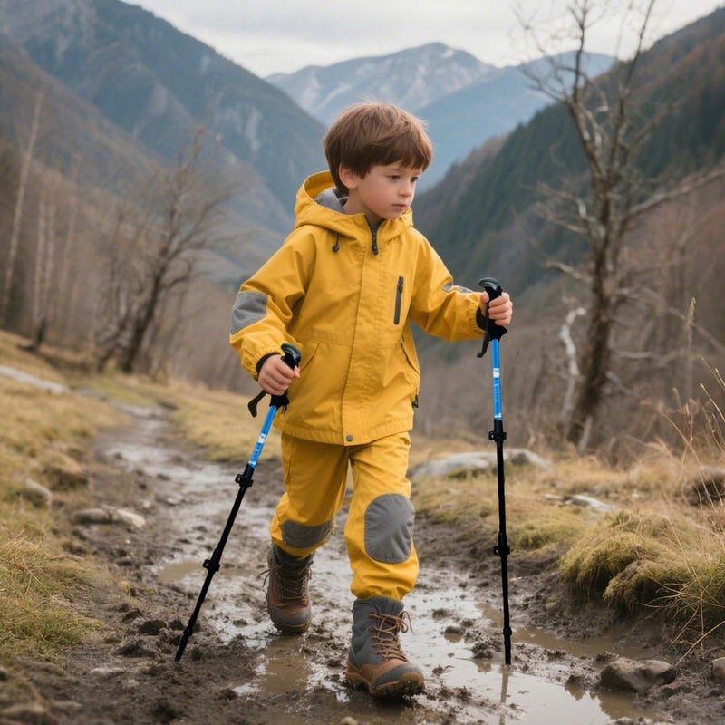 yourjoy Hiking Trekking Poles for Kids, 2 Pack Anti Shock, Adjustable, Collapsible Hiking Poles for Trekking or Walking, Lightweight Aluminum Sticks - Image 3